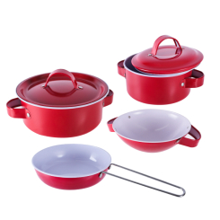 Детские кухни и бытовая техника - Игровой набор Країна Іграшок Metal kitchenware красный (620-B5/1)