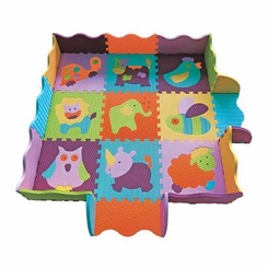Пазли - Дитячий килимок-пазл Baby Great Веселий зоопарк з бортиком (5002002)