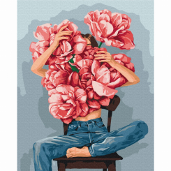 Товари для малювання - Картина за номерами Brushme Півонії в обіймах (BS52115)
