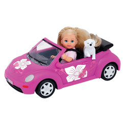 Куклы - Кукла Ева на машине New Beetle Simba (5731539)