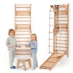 Ігрові комплекси, гойдалки, гірки - Шведська стінка Goodevas дерев'яна (4820212191626) Ігрові комплекси, гойдалки, гірки - Шведська стінка Goodevas дерев'яна (4820212191626)