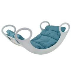 Крісла-качалки - Універсальна гойдалка-ліжечко Uka-Chaka Маxi 104х45х53 см Біла/Синій (hub_kp0j4i)