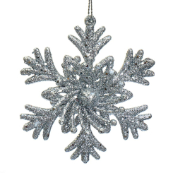 Аксесуари для свят - Підвіска новорічна Elisey Сніжинка оригінальна 10 см Сріблястий (007NZ) (MR62963)