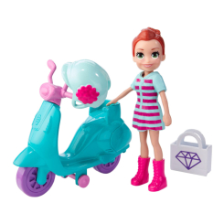 Куклы - Набор Polly Pocket Модница на колесах Лила на мопеде (GFP93/GFP95)