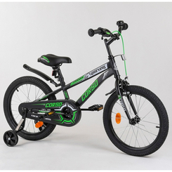 Велосипеды - Велосипед CORSO 18" (собран на 75%) Black/Green (101945)