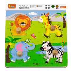 Развивающие игрушки - Рамка-вкладыш Viga Toys Дикие животные (50840)