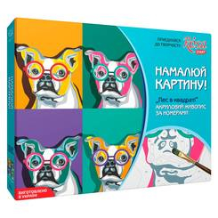 Товары для рисования - Набор для техники акриловой росписи по номерам Собака в квадрате Rosa Start (N0001334)