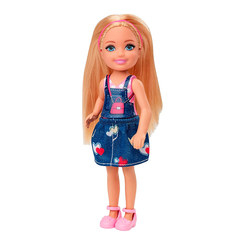 Куклы - Кукла Barbie Club Chelsea Блондинка в джинсовом сарафане (DWJ33/GHV65)