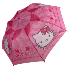 Парасольки і дощовики - Дитяча парасолька з Хеллоу Кітті напівавтомат від Paolo Rossi рожевий 3107-3