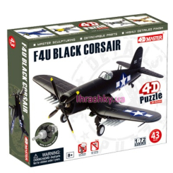 Конструкторы с уникальными деталями - Сборная модель Самолет F4U Black Corsair 4D Master (26906)