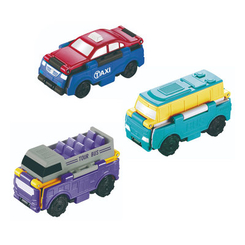 Транспорт и спецтехника - Игровой набор машинок Transracers Городской транспорт 2 в 1 (YW463879)