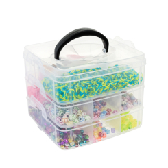 Набори для творчості - Набір для виготовлення прикрас Країна Іграшок Бокс з жовто-блакитними гумками (330-146/147/1)