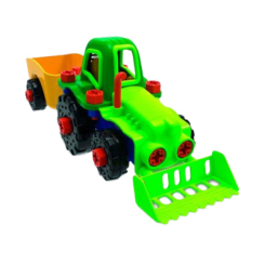 Конструкторы с уникальными деталями - Конструктор Edu-Toys Трактор с инструментами (JS030)
