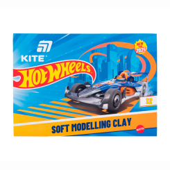 Набори для ліплення - Пластилін восковий Kite Hot Wheels 12 кольорів (HW25-1086-1)