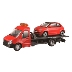 Транспорт и спецтехника - Игровой набор Bburago Автоперевозчик с автомоделью Fiat (18-31402)
