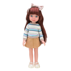 Ляльки - Лялька Shantou Jinxing Little Milly бежева спідниця, кофтинка в смужку (91099-I/J/1) Ляльки - Лялька Shantou Jinxing Little Milly бежева спідниця, кофтинка в смужку (91099-I/J/1)