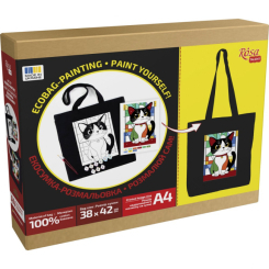 Наборы для творчества - Набор для творчества Rosa Talent Экосумка-раскраска Яркий кот (N0003656)