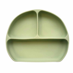 Товары по уходу - Тарелка Lindo Секционная на присоске зеленая (4890211039656)