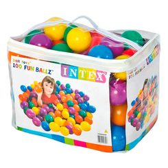 Игровые комплексы, качели, горки - Набор для сухого бассейна Intex Веселые мячи пластик (49600NP)
