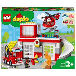 Конструкторы LEGO - Конструктор LEGO DUPLO Пожарная часть и вертолёт (10970)