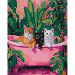 Товары для рисования - Картина по номерам Art Craft Коты в ванне 40 х 50 см (11692-AC)
