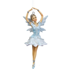 Аксессуары для праздников - Новогодняя подвеска Elso Балерина в голубом 4 шт. (2007-015) (MR35035)