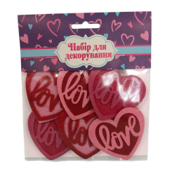 Аксессуары для праздников - Набор для декорирования Apli Krapli Сердце Love фетровый (2251591474017)