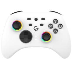 Ігрові приставки - Геймпад GamePro 2.4G/BT 5.1/USB Switch/PC/iOS/Android RGB White (GPX13W) Ігрові приставки - Геймпад GamePro 2.4G/BT 5.1/USB Switch/PC/iOS/Android RGB White (GPX13W)