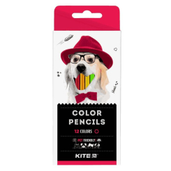 Канцтовари - ​Кольорові олівці Kite Dogs 12 шт (K22-051-1)