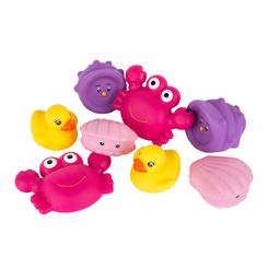 Іграшки для ванни - Пирскавки Playgro Морські друзі рожеві (0187484)