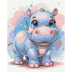 Товары для рисования - Картина по номерам Art Craft Мечтательный бегемотик 40 х 50 см (11587-AC)