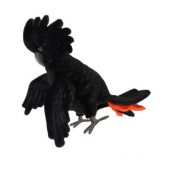 Мягкие животные - Мягкая игрушка Hansa Краснохвостый черный какаду 49 см (4806021982273)