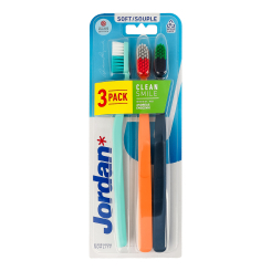Косметика - Набор зубных щеток Jordan Clean Smile Soft 3 шт (7046110070192)