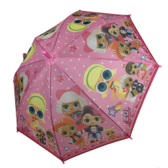 Парасольки і дощовики - Дитяча парасолька-тростина Paolo Rosi напівавтомат "LOL / ЛОЛ" з Рожевою ручкою 077-2