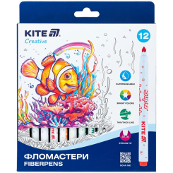 Канцтовары - Набор фломастеров Kite Creative superwashable 12 цветов (K-1152)