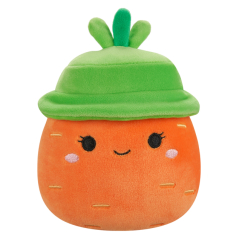 Персонажі мультфільмів - М'яка іграшка Squishmallows Морквинка Кароліна в капелюсі 19 см (SQER01214)