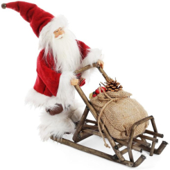 Аксесуари для свят - Новорічна іграшка Santa Клаус на санях (112) Bona DP42699