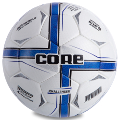 Спортивные активные игры - Мяч футбольный planeta-sport №5 PU CORE CHALLENGER CR-020 Белый-синий