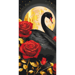 Товари для малювання - Картина за номерами Art Craft Чорний лебідь з металізованими фарбами 40 х 80 см (11588-AC) Товари для малювання - Картина за номерами Art Craft Чорний лебідь з металізованими фарбами 40 х 80 см (11588-AC)