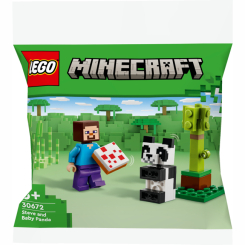 Конструктори LEGO - Конструктор LEGO Minecraft Стів і малюк-панда (30672)