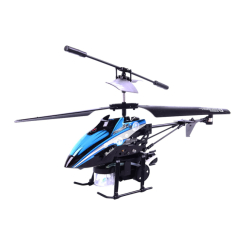 Радіокеровані моделі - Іграшковий гелікоптер WL Toys Мильні бульбашки синій (WL-V757b)