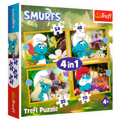 Пазлы - Пазлы Trefl The Smurfs Жизнь в деревне смурфов 4 в 1 (34664)