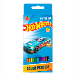 Канцтовары - Карандаши цветные Kite Hot Wheels трехгранные 12 цветов (HW25-053)