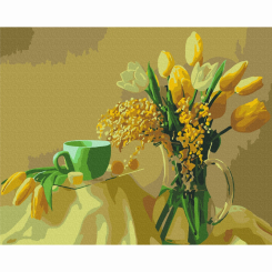 Товары для рисования - Картина по номерам Brushme Желтые тюльпаны (BS9245)