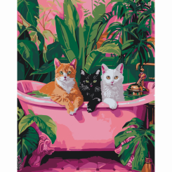 Товары для рисования - Картина по номерам Art Craft Коты в ванне 40 х 50 см (11692-AC)