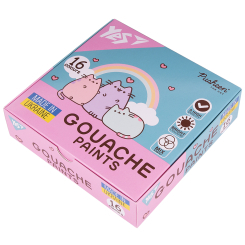 Канцтовари - Фарби гуаш Yes Pusheen 16 кольорів (230403)