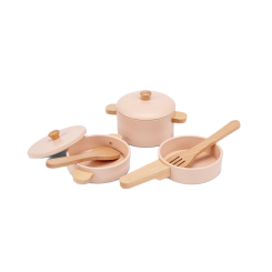 Детские кухни и бытовая техника - Игровой набор New classic toys Посуда розовая (10646)