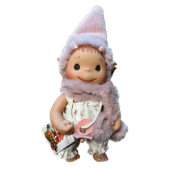 Куклы - Кукла Nines d'Onil Duendys Эльф в розовом пушистом костюме (8435054303746/4)