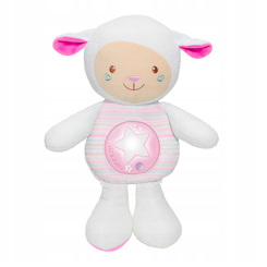 Ночники, проекторы - Интерактивная игрушка-ночник Chicco Ягненок розовый со звуковым эффектом (09090.10)