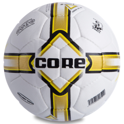 Спортивні активні ігри - М'яч футбольний planeta-sport №5 PU CORE BRILIANT SUPER CR-009 Білий-жовтий